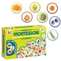 Dodo Montessori Magnetenset met 36 Magneten - Groenten en Fruit - Montessori Speelgoed 3+ - Magnetisch Speelgoed - Magneten Koelkast - Magneten Kinderen