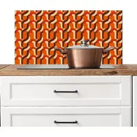 KitchenYeah Spatscherm keuken 80x40 cm - Kookplaat achterwand Retro - Modern - Kleurrijk - Muurbeschermer - Spatwand fornuis - Hoogwaardig aluminium