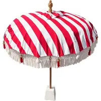 Van der leeden Parasol Bali Rood/Wit - Ø185cm