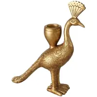 Boltze Kandelaar goud in de vorm van een pauw staand 18 cm
