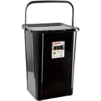PlasticForte Recycling afvalbak - zwart - 45 Liter - afsluitbaar - 34 x 40 x 54 cm - kunststof