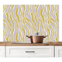 KitchenYeah Spatscherm keuken 120x80 cm - Kookplaat achterwand Zebra - Modern - Meerkleurig - Muurbeschermer - Spatwand fornuis - Hoogwaardig aluminium