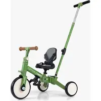 Milly Mally Optimus Max 5-in-1 driewieler groen - Loopfiets