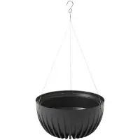 HowHomely Stripped ECO Recycling - Hangende bloempot - Recycled kunststof - Rond - Met binnenpot - Lichtgewicht