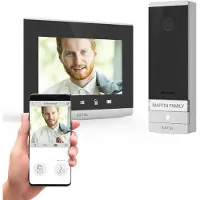 Avidsen CONNECT 2 Video-deurintercom WiFi Complete set voor Grijs, Zwart