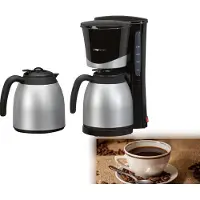 Clatronic KA 3328 Koffiezetapparaat Zwart, Zilver 870 W Capaciteit koppen: 10 Met thermoskan
