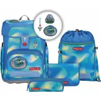 Step by step Cloud Flash Schooltas set 5-delig blauw