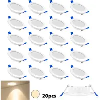 LZQ 20X 5W LED-schijnwerper, inbouwspot, plafondspot, inbouwspot, 230V, 450lm, warm wit, inbouwspot, inbouwverlichting, plafondinbouwspot