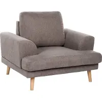 Beliani KILDAL - Fauteuil - Bruin - Polyester