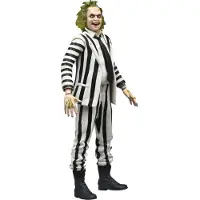 NECA Beetlejuice (1988) actiefiguur, Beetlejuice, zwart-wit gestreepte outfit, 18 cm