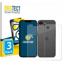 BROTECT Screenprotector 3 Stuks voor Apple iPhone 17e (Voor+Achter) Beschermglas transparant