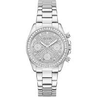 GUESS Analoog horloge 'Victoria' zilver