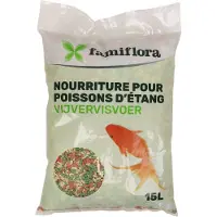 Famiflora sticks mix vissenvoer 15L - Voordelige mix van drijvende sticks voor een gezond en kleurrijk vijverleven - Voor o.a. goudvissen en goudwinden