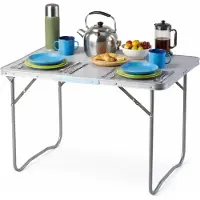 Mojawo Campingtafel, inklapbare buitentafel, inklapbaar, handvat, aluminium, 80x60x68 cm