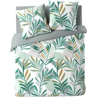 Douceur d'intérieur Beddengoedset met bladmotief, LOUNA, 240 x 220 cm