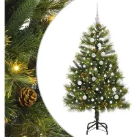 Syfax Kunstmatige Scharnier Kerstboom met Cones Groen 150 cm