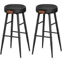 Vasagle EKHO collectie - barkruk met PU-oppervlak, Basis zwart / 51,6 x 51,6 x 76,2 cm