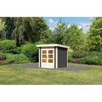 Karibu Woodfeeling tuinhuis Kandern, kleur: terragrond; artikelnummer: 82985