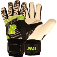Real Space + (Limited Edition) Keepershandschoenen Kinderen - Wit / Zwart / Fluo Groen | Maat: 6,5