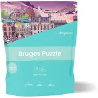 Puzzle in a Bag - Brugge Puzzel 1000 Stukjes - Stadspuzzel voor Volwassenen - Ideaal cadeau voor puzzelaars die van Brugge houden