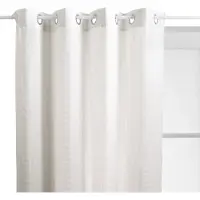 Atmosphera Noa Polyester Gordijn 140x240cm - Kant en klaar met ringen - Wit