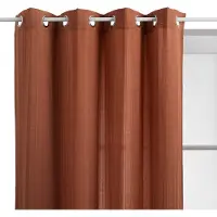 Atmosphera Noa Polyester Gordijn 140x240cm - Kant en klaar met ringen - Terracotta