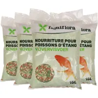 Famiflora Sticks mix 4x 15L - Drijvend voer zodat je gemakkelijk ziet hoeveel je vissen eten en overvoeding voorkomt - Met spirulina en paprika voor mooie kleuren die vissen levendig doen ogen