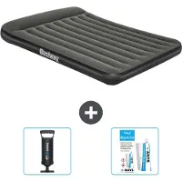 Bestway opblaasbare luchtbed – voor 2 personen – 152 x 203 x 30 cm – groen – inclusief accessoires
