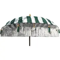Van der leeden Parasol Bali Groen/Wit - Ø185cm
