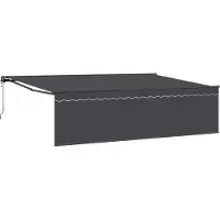 vidaXL Uitschuifbare luifel Antraciet 500 × 300 cm