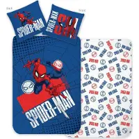 Javoli Spider-Man Peter Parker dekbedovertrek, 140 x 200 cm - katoen