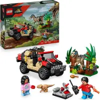 LEGO Jurassic World 76972: Nik voor de Velociraptor en de auto