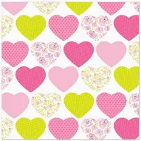 Papstar 20 x Papieren tafel servetten 33cm Sweetheart 3-laags FSC Ecolabel Milieuvriendelijk bbq | picknick | feest |