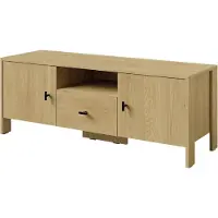 Mzm24 TV-meubel Ethan 2D1S 120, eikenhout, kleur: crème