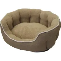 Nobby 60858, Pelech, Binnen, Hondenbed, Beige, Bruin, Ovaal, Effen