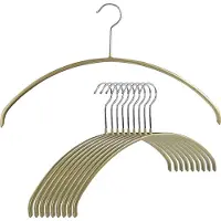 Mawa [Set van 5] 42PT - ultra dunne ruimtebesparende metalen kledinghangers met een supermooie gouden anti-slip coating voor o.a. lingerie, blouses, jurkjes en shirtjes