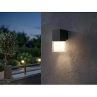 Smartwares LED-wandlamp buiten OOL-50016, zwart, Aluminium, Modern, LED wandlamp buiten