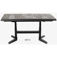 Lesli Living Uittrektafel verstelbaar Castilla Negro 143/183x88x54/74cm