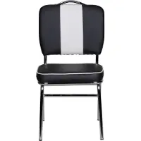 Wohnling Eetkamerstoel American Diner, jaren '50 retrostijl, zwart en wit, model WL1.716