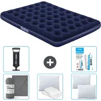 Bestway opblaasbare luchtbed – voor 2 personen – 152 x 203 x 22 cm – blauw – inclusief accessoires