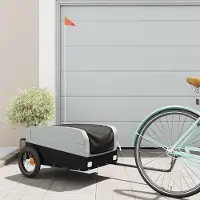 Prolenta Maison Exclusive - Fietsaanhanger, zwart en grijs, 30 kg, staal