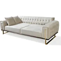 AEA Luxe woonkamer set, moderne meubels: een driezitsbank en een design fauteuil