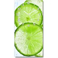 Tulup Wandklok - Kalken onder water Wandklok Glas Decoratie - 30x60 cm - Groente Gekleurde Glazen Klok - Witte handen - Rechthoekige Klok - Klok Glas Met Opdruk - Moderne Wandklok Glas