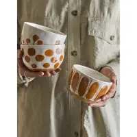 Bloomingville Linora schaal 58 cl 3-delig Wit-bruin