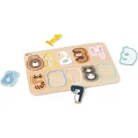 Classic World houten cijfer puzzel educatief speelgoed 10 stukjes.