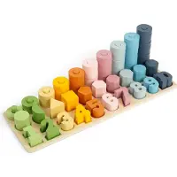Bigjigs Toys houten telspel educatief speelgoed - 1-10 Counting Board.