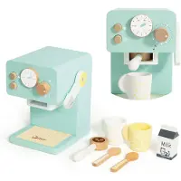 Classic World houten speelgoed koffiezetapparaat 7-delig multicolor.