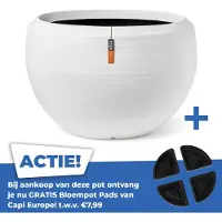 Capi Europe Vaas Bol Arc Granite 88x60 Wit