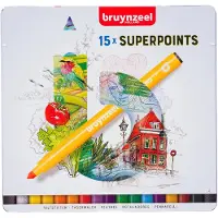 Bruynzeel Super Point viltstiften set 15