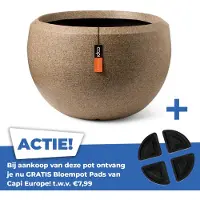 Capi Europe Vaas bol arc granite d67h45 taupe